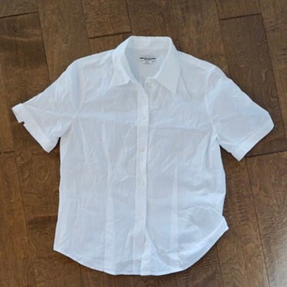 Escada Sport Short Sleeve Button Down Polo White Womens Size 40/8 - Picture 1 of 7